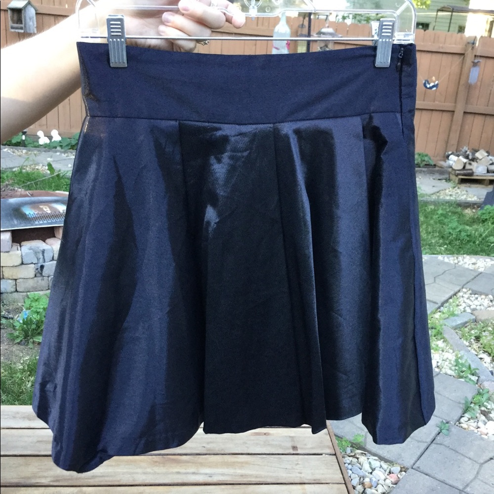 Short black skater skirt